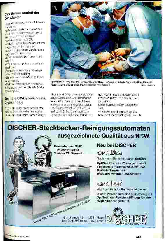 Vorschauseite 2: Schneller und effizienter im OP Kostenreduktionen mit dem Berner Modell der OP-Cluster