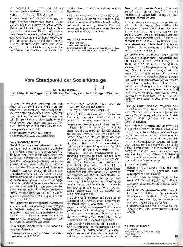 Vorschauseite 3: Schenkelhalsfrakturen-Oberarmkopffrakturen-Wirbelsäulenverletzungen Voraussetzungen für die häusliche Pflege bei Patienten im höheren Alter