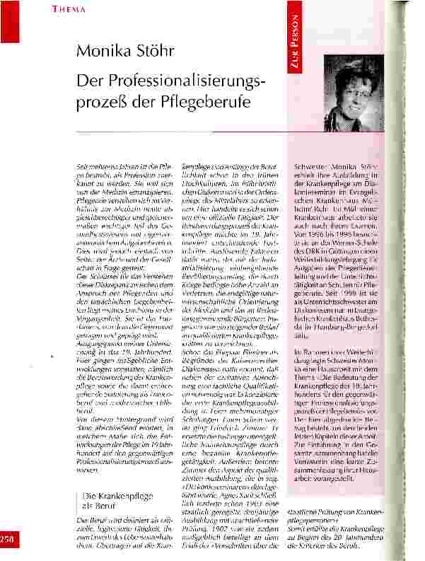Vorschauseite 1: Der Professionalisierungsprozeß der Pflegeberufe