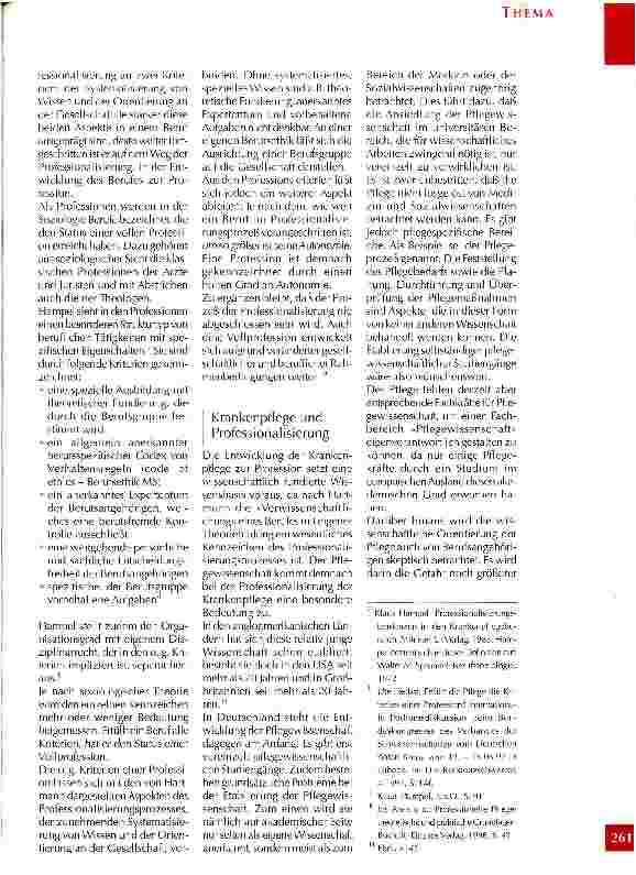Vorschauseite 4: Der Professionalisierungsprozeß der Pflegeberufe