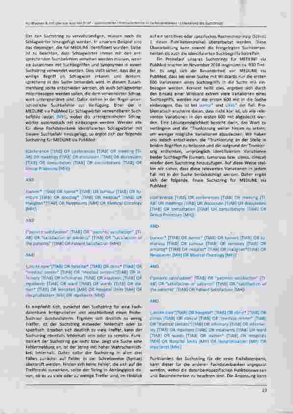 Vorschauseite 3: Methodenund Theorienecke One size does not fit all systematische Literaturrecherche in Fachdatenbanken Schritt 6: Entwicklung des Suchstrings