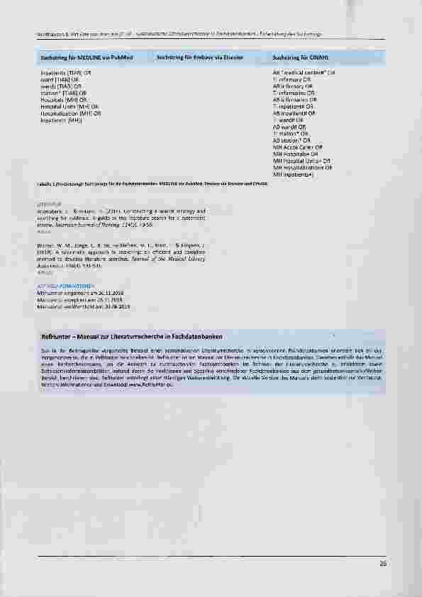 Vorschauseite 6: Methodenund Theorienecke One size does not fit all systematische Literaturrecherche in Fachdatenbanken Schritt 6: Entwicklung des Suchstrings