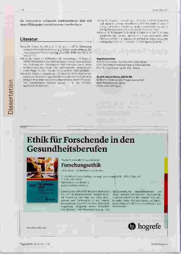 Vorschauseite 2: Kontinenzförderung bei Menschen nach einem Hirnschlag: Entwicklung einer komplexen Intervention