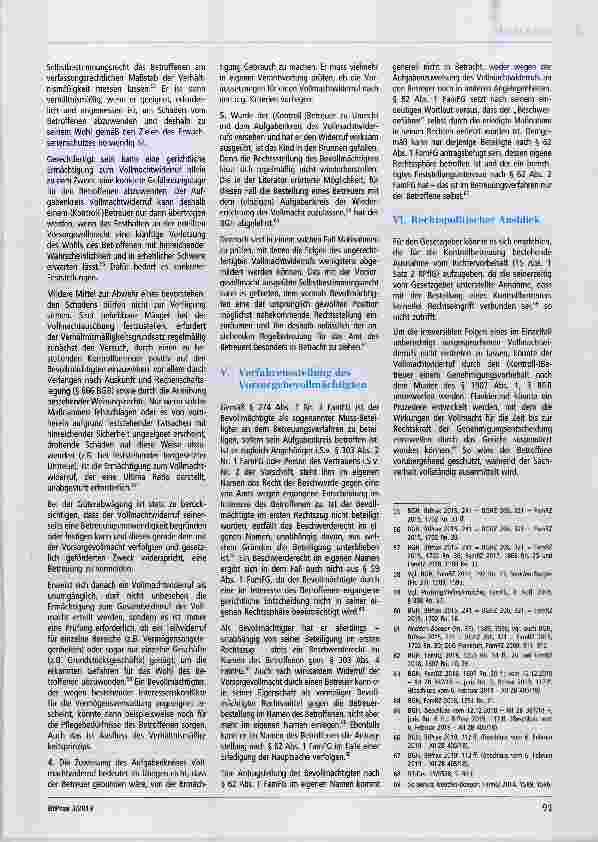 Vorschauseite 5: Die Vorsorgevollmacht in der betreuungsgerichtlichen Praxis