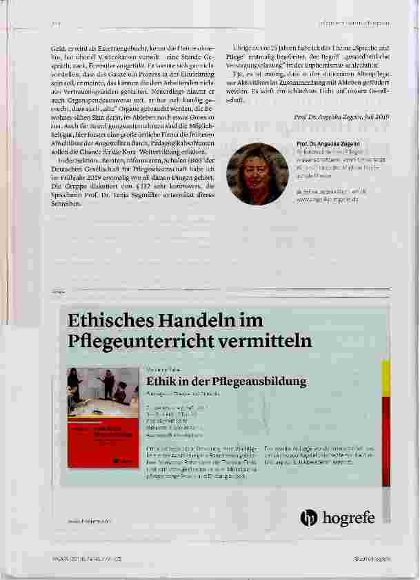 Vorschauseite 2: Kritischer Kommentar zum Beitrag „Weiterbildung für Advance Care Flanning“ von Henrikje Stanze und Friedemann Nauck; Padua 3 / 2019