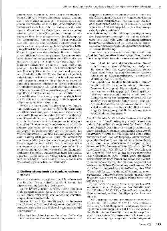 Vorschauseite 2: Die Zuordnung von Landesbeamten zum Stellenpool der Berliner Verwaltung