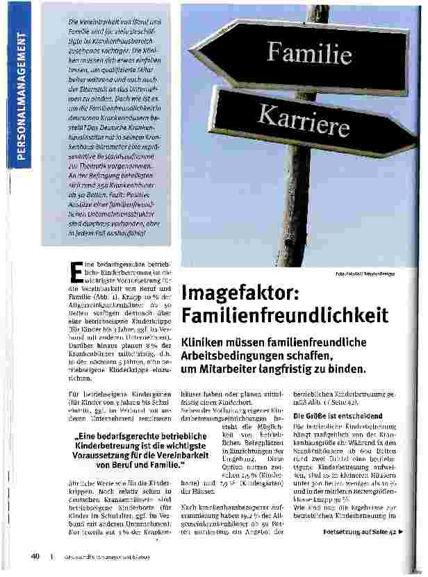 Vorschauseite 1: Imagefaktor: Familienfreundlichkeit