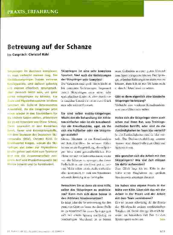 Vorschauseite 1: Betreuung auf der Schanze