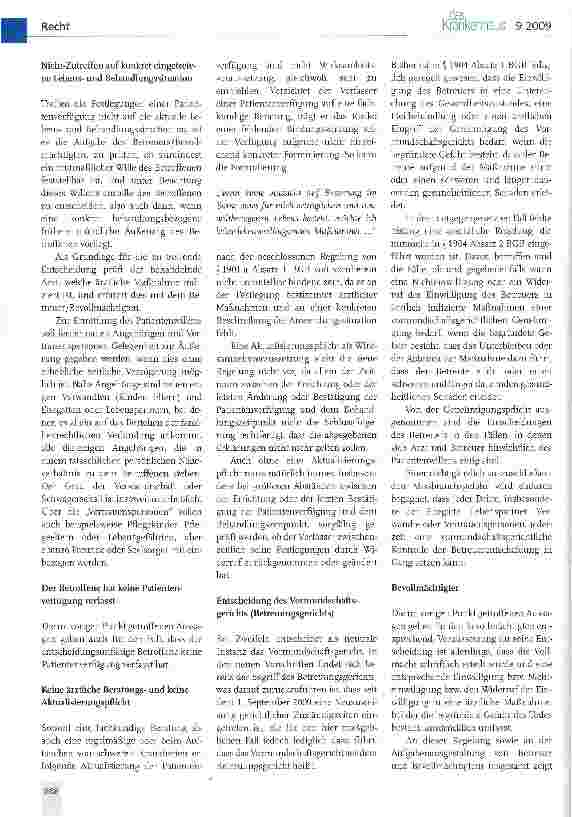 Vorschauseite 3: Gesetzliche Verankerung der Patientenverfügung