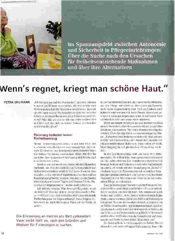 Vorschauseite 1: Wenn es regnet, kriegt man schöne Haut.