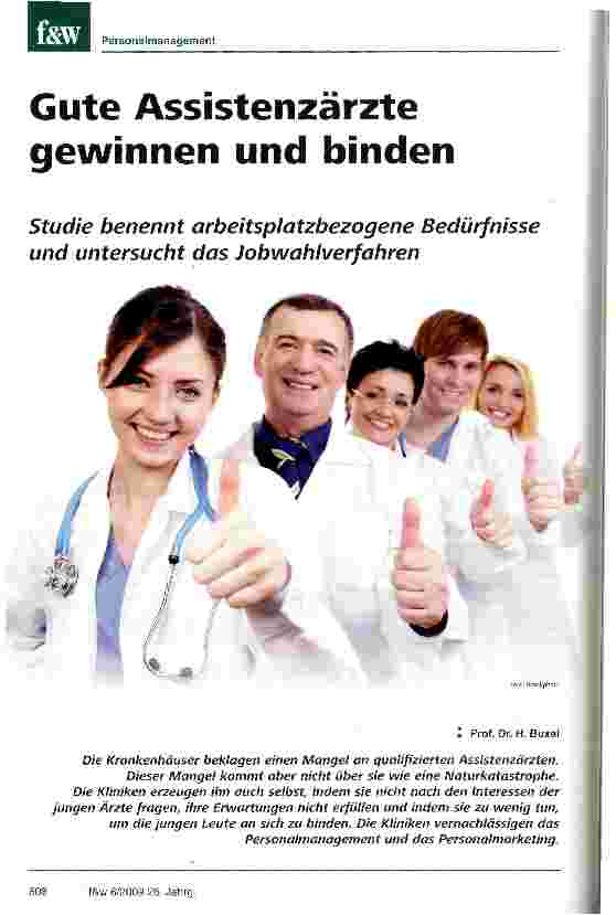 Vorschauseite 1: Gute Assistenzärzte gewinnen und binden