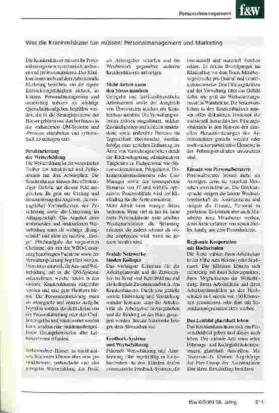 Vorschauseite 4: Gute Assistenzärzte gewinnen und binden