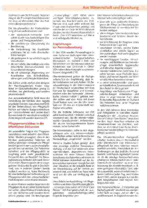 Vorschauseite 5: Hat die Reduktion von Pflegepersonal Folgen auf die Qualität der Krankenhausbehandlung?