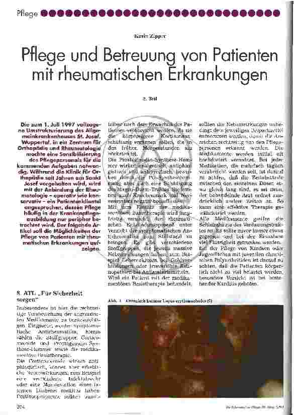 Vorschauseite 1: Pflege und Betreuung von Patienten mit rheumatischen Erkrankungen 2. Teil