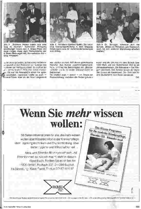 Vorschauseite 2: Braun-Preis 1988 für Krankenpflegeschulen 3. Preis für eine Krankenpflegeschule des Kreiskrankenhauses Eschenbach/Opf.