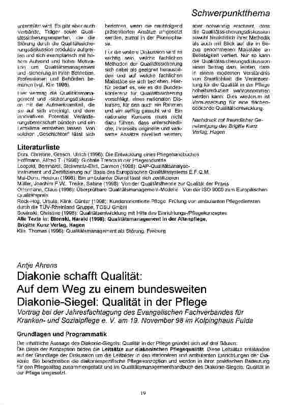 Vorschauseite 4: Die Qualitätssicherungslandschaft in der Pflege in Deutschland - eine Skizze