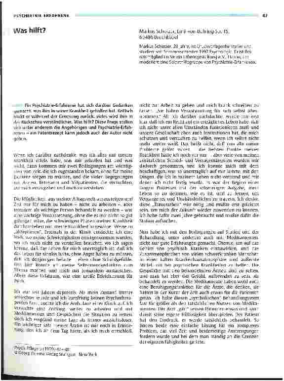 Vorschauseite 1: Was hilft?
