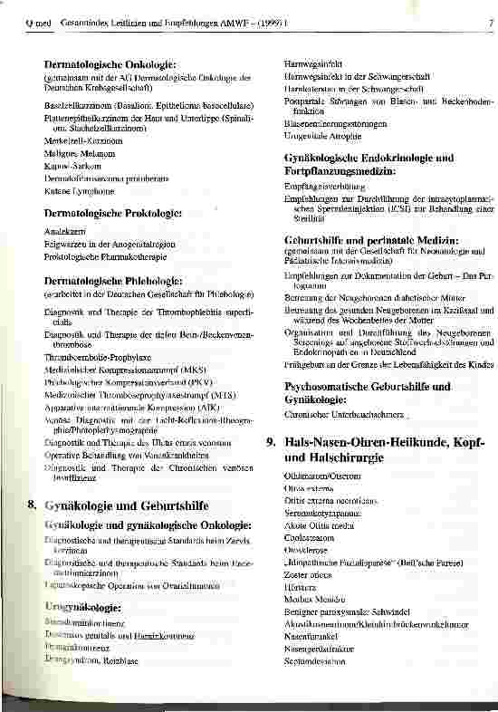 Vorschauseite 5: Gesamtindex Leitlinien und Empfehlungen I