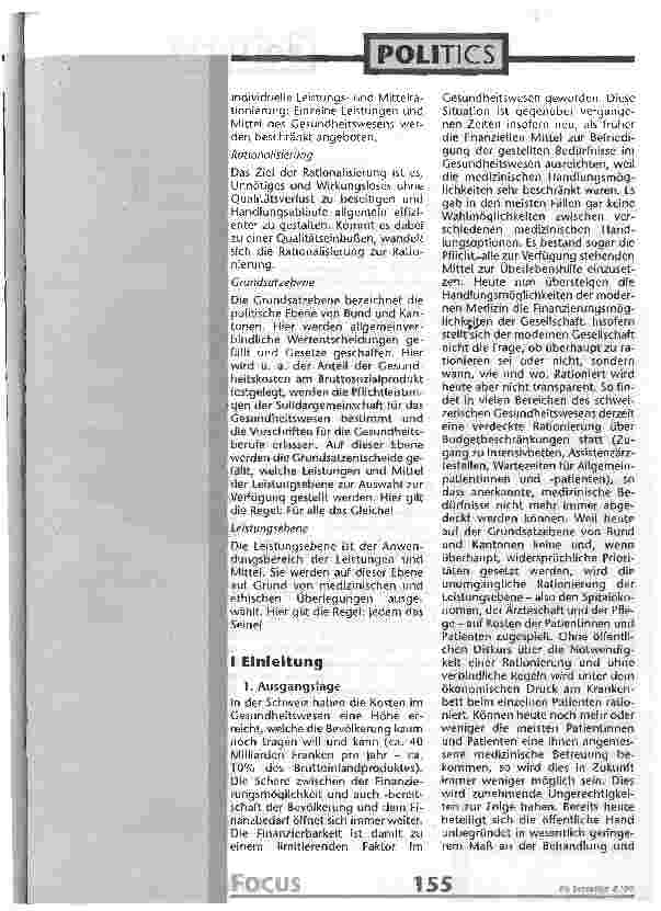 Vorschauseite 3: Manifest für eine faire Mittelverteilung im Gesundheitswesen vom 13. Januar 1999 Ist unser Gesundheitswesen noch bezahlbar?