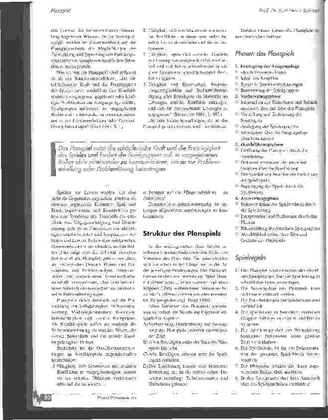 Vorschauseite 2: Das Planspiel in der Pflegeausbildung