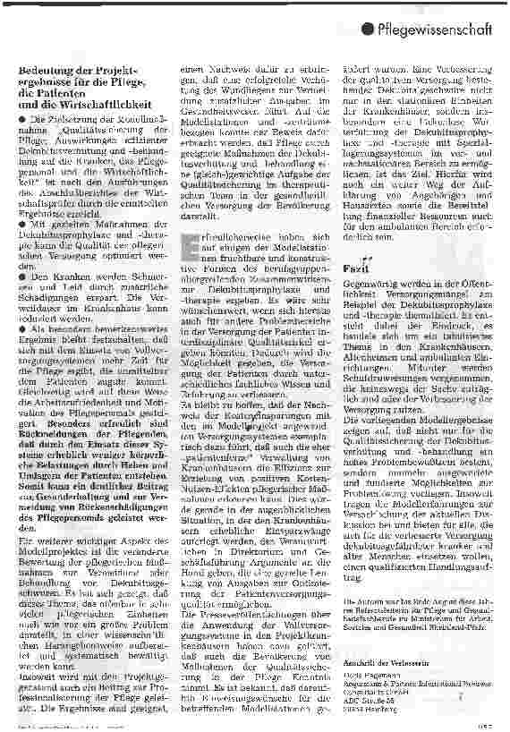 Vorschauseite 4: Dekubitus: Wie können Kosten gespart und Qualität verbessert werden?