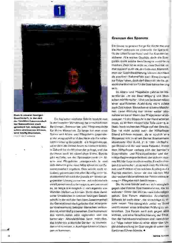 Vorschauseite 3: Neue Herausforderungen für Altersund Pflegeheime