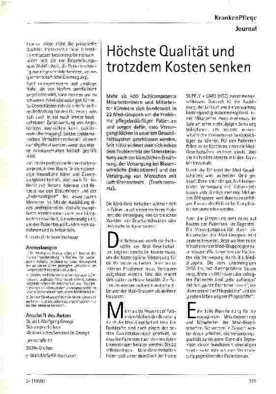 Vorschauseite 4: Der Patient als Kunde