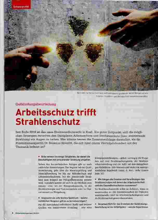 Vorschauseite 1: Arbeitsschutz trifft Strahlenschutz
