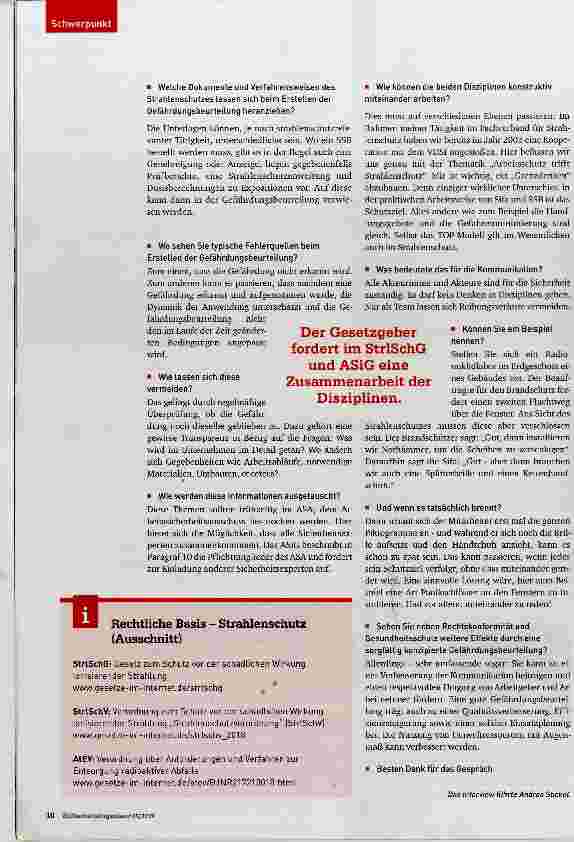 Vorschauseite 3: Arbeitsschutz trifft Strahlenschutz
