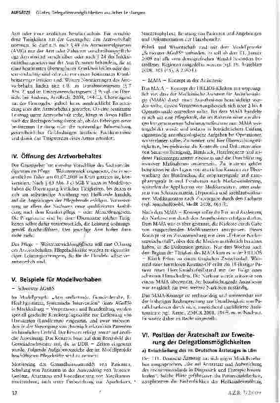 Vorschauseite 2: Delegationsmöglichkeiten ärztlicher Leistungen