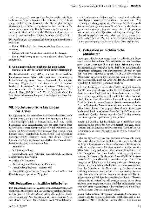 Vorschauseite 3: Delegationsmöglichkeiten ärztlicher Leistungen