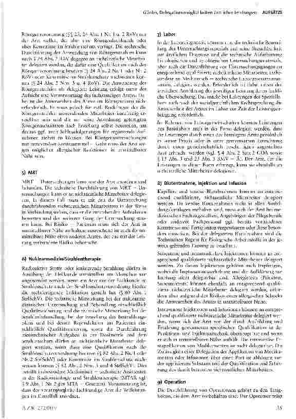 Vorschauseite 5: Delegationsmöglichkeiten ärztlicher Leistungen