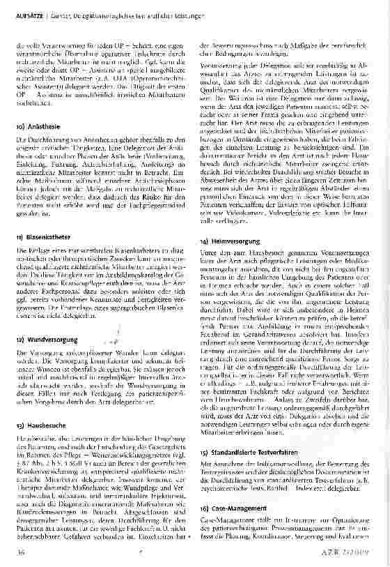 Vorschauseite 6: Delegationsmöglichkeiten ärztlicher Leistungen