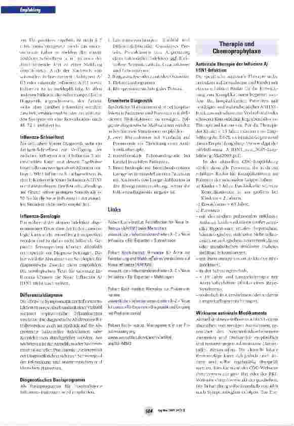 Vorschauseite 6: Management der neuen Influenza A/H1N1-Virus-Pandemie im Krankenhaus: Eine Stellungnahme der Deutschen Gesellschaft für Pneumoiogie und Beatmungsmedizin