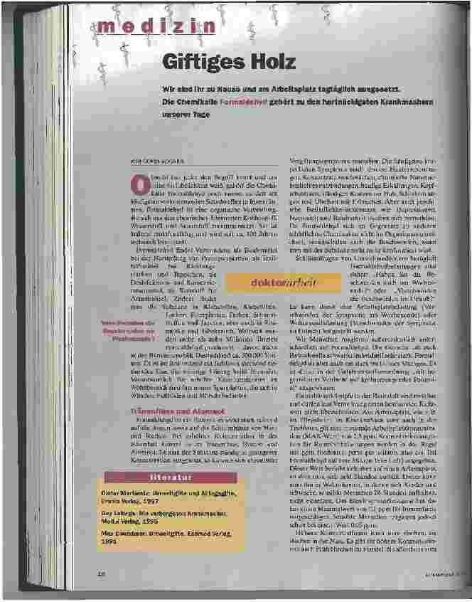 Vorschauseite 1: Giftiges Holz
