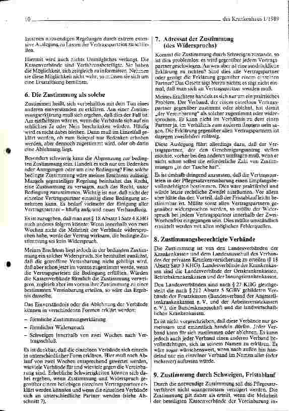 Vorschauseite 3: Die Zustimmung der Kassenverbände zur Pflegesatzvereinbarung