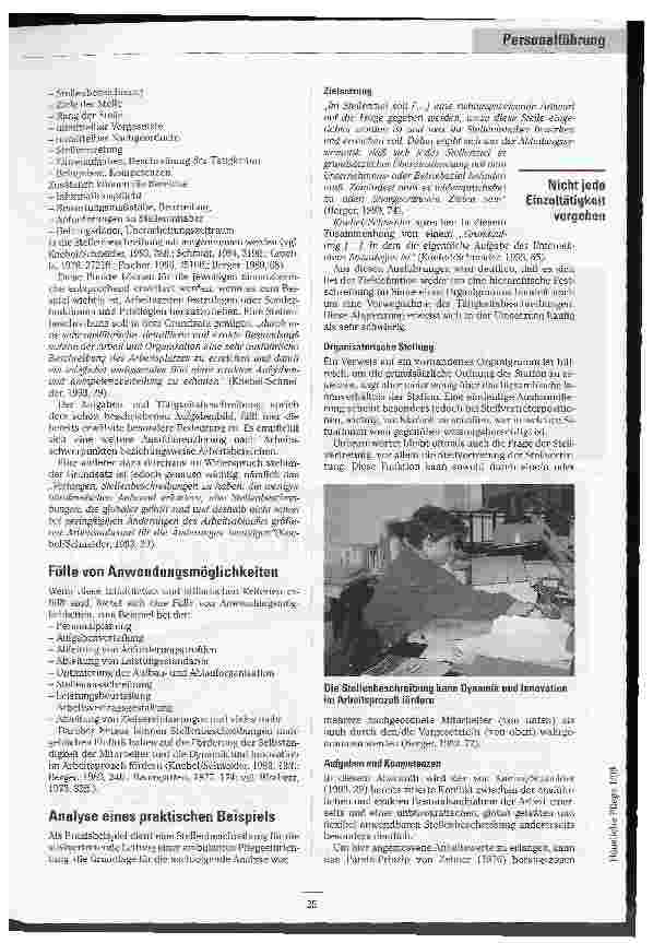 Vorschauseite 2: Halt zwischen allen Stühlen Aufbau und Inhalt einer Stellenbeschreibung am Beispiel einer stellvertretenden PDL
