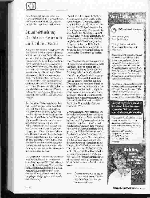 Vorschauseite 3: Gesundheitsförderung in der Krankenpflege