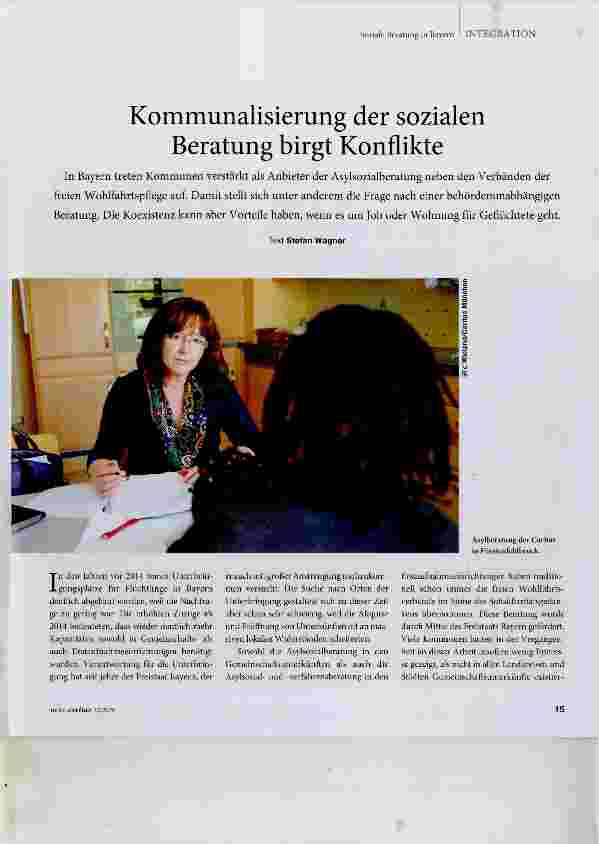 Vorschauseite 1: Kommunalisierung der sozialen Beratung birgt Konflikte