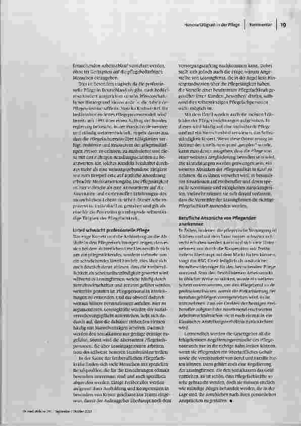 Vorschauseite 2: Wenig Kenntnis der Pflege-Realität