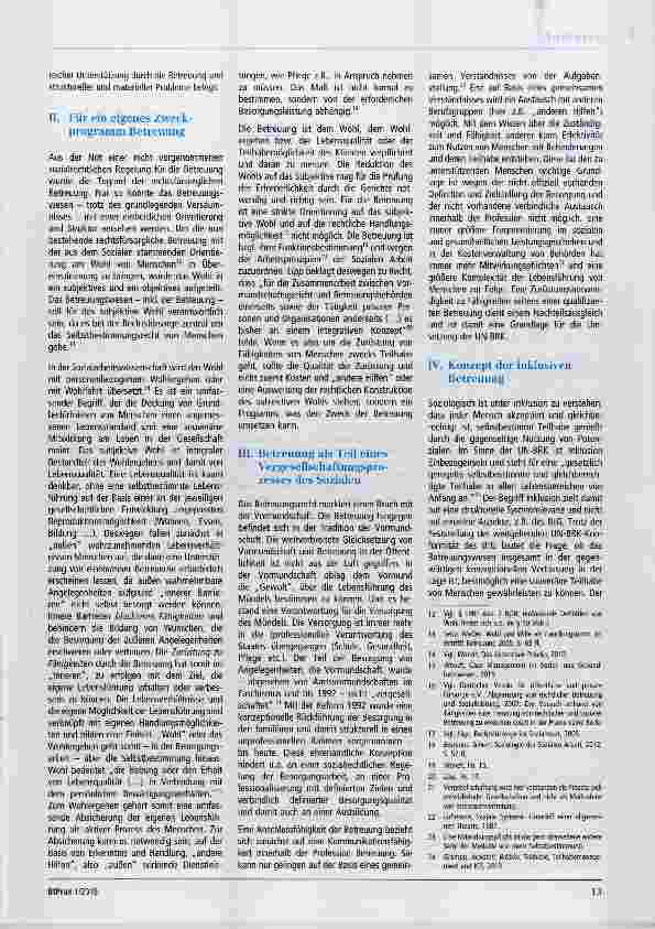 Vorschauseite 2: Besorgung im Verständnis einer inklusiven Betreuung