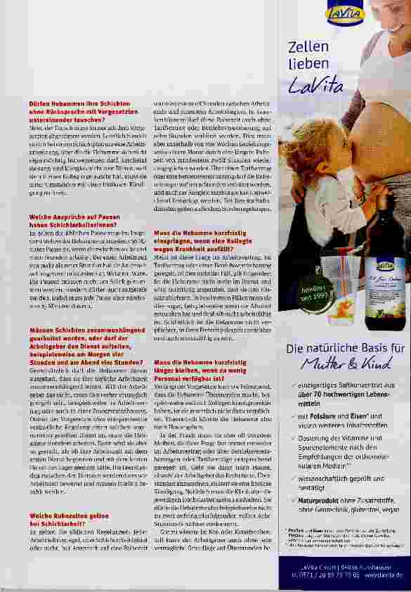Vorschauseite 4: Schichtarbeit: was Hebammen wissen sollten