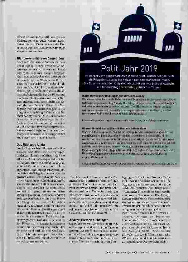Vorschauseite 2: In der Pflegeausbildung lernt man, was man in der Politik braucht