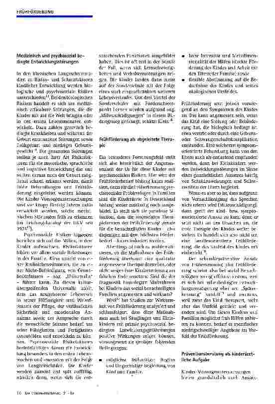 Vorschauseite 3: Kinderärztliche Versorgung und Frühe Hilfen