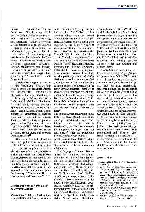 Vorschauseite 4: Kinderärztliche Versorgung und Frühe Hilfen