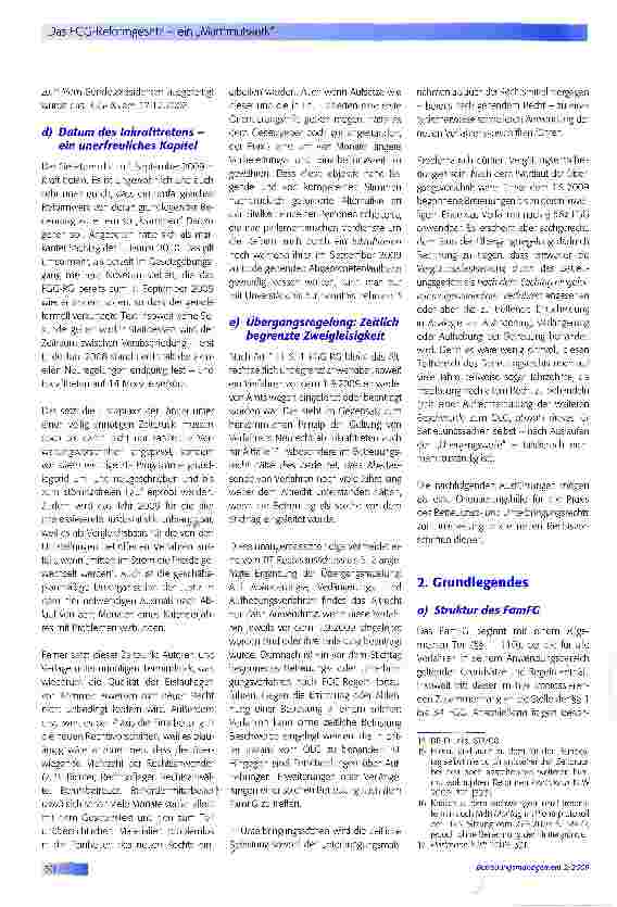 Vorschauseite 2: Das FGG-Reformgesetz - ein „Mammutwerk