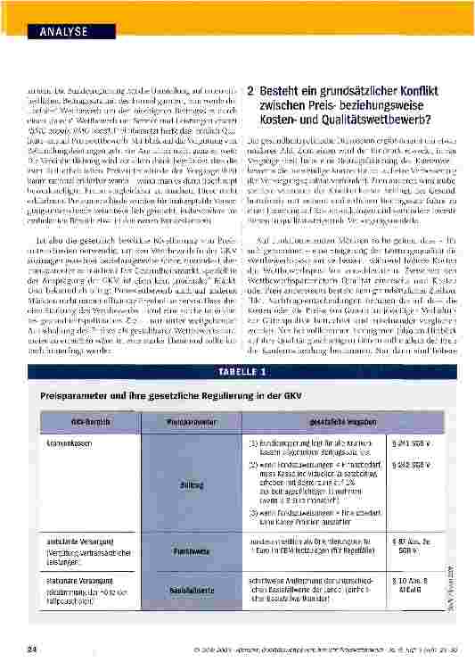 Vorschauseite 2: Qualitätswettbewerb braucht Preiswettbewerb