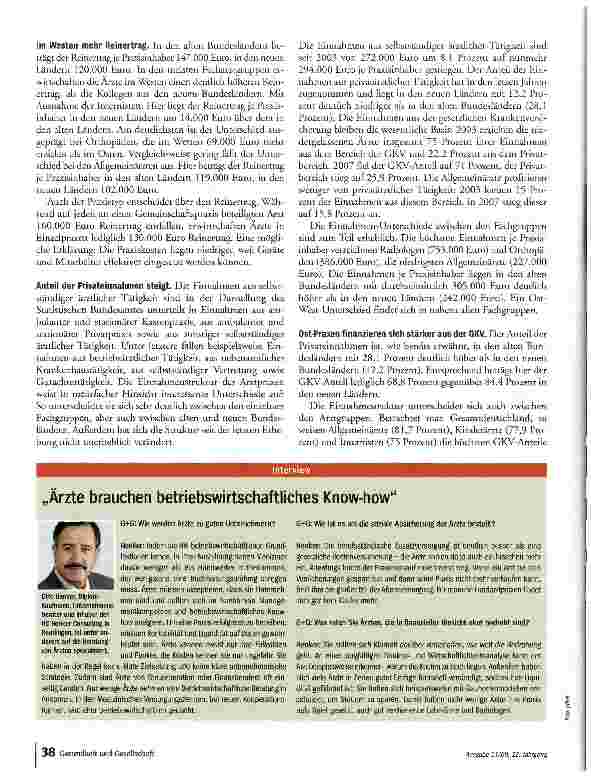 Vorschauseite 2: Den Ärzten ins Portemonnaie geschaut