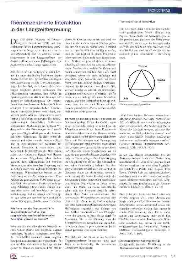 Vorschauseite 1: Themenzentrierte Interaktion in der Langzeitbetreuung