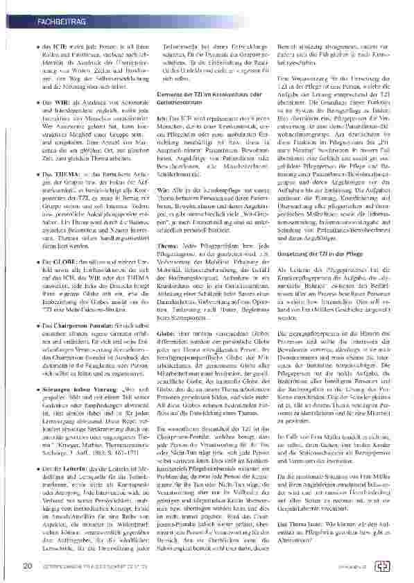 Vorschauseite 2: Themenzentrierte Interaktion in der Langzeitbetreuung